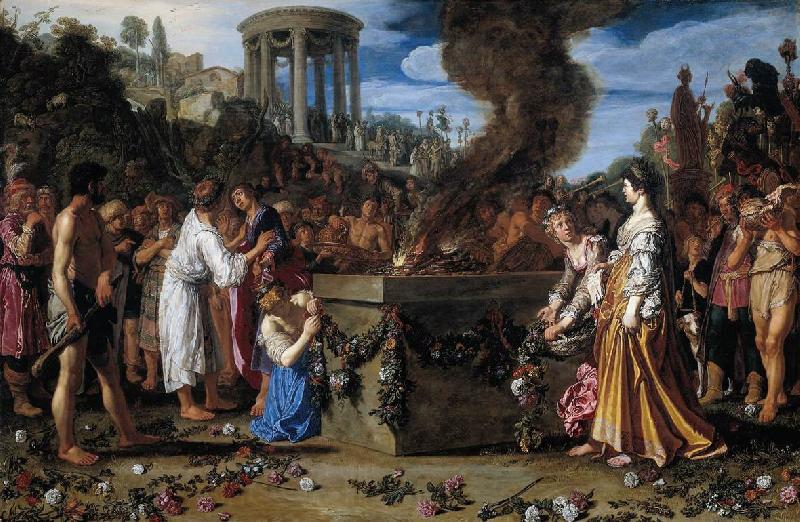 LASTMAN, Pieter Pietersz. Orestes and Pylades Disputing at the Altar s